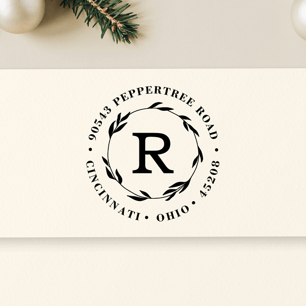 Laurel Wreath | Custom Rubber Stamps