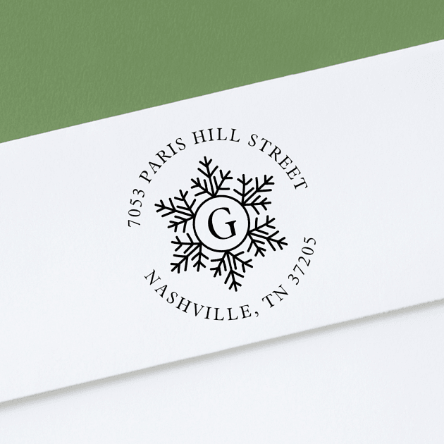 Frosted Monogram | Custom Rubber Stamps