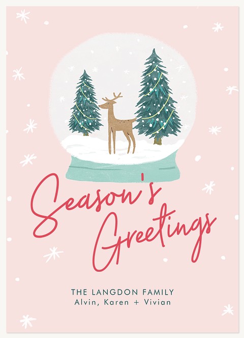 Sugarplum Snowglobe Photo Holiday Cards