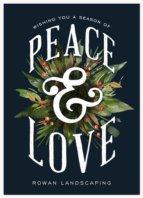 Peace Garland Business Holiday Cards
