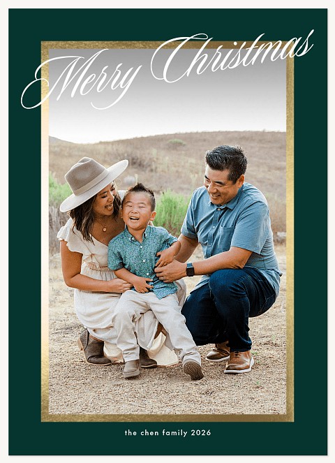 Elegant Slant Personalized Holiday Cards