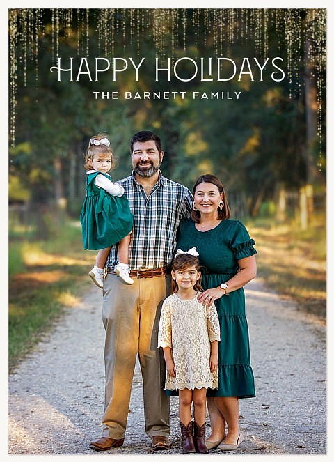 Chic Sparkles Personalized Holiday Cards