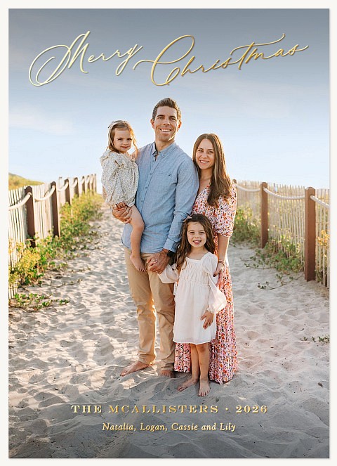Gracefully Written Personalized Holiday Cards