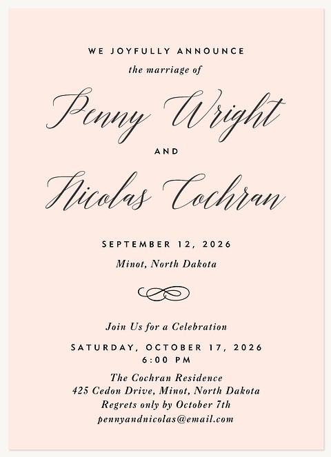 Wedding Party Wedding Announcements