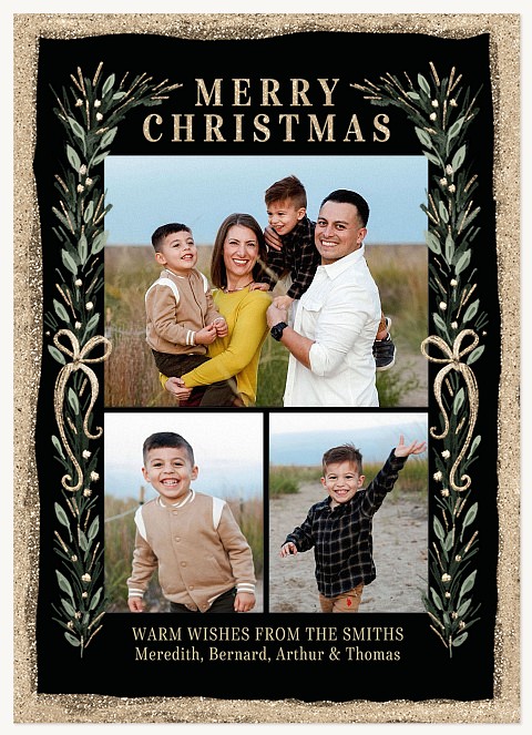 Evergreen Luxe Personalized Holiday Cards