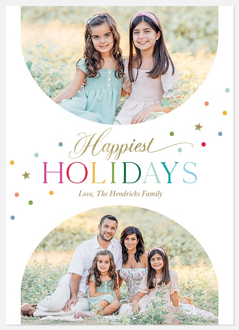 Rounded Duo Holiday Photo Cards
