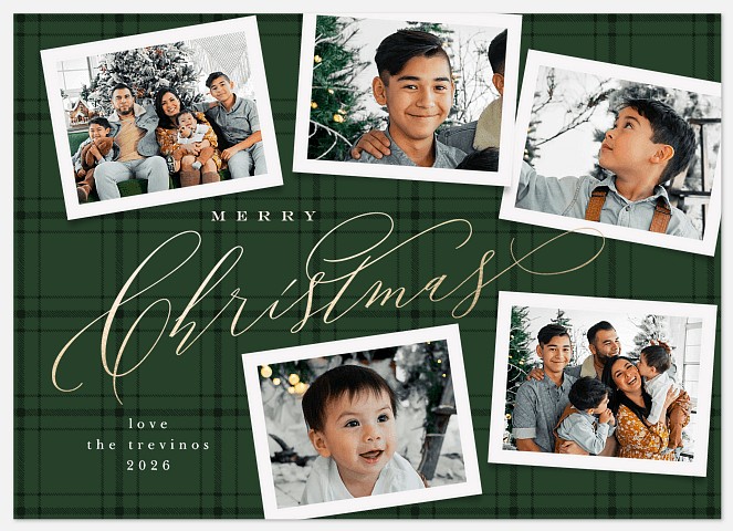 Tartan Scrapbook Holiday Photo Cards