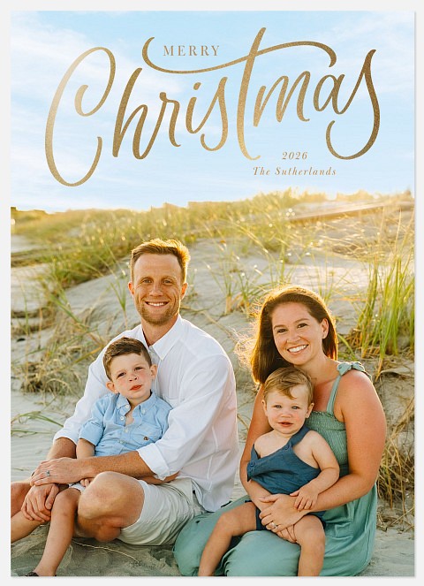 Bold Shine Holiday Photo Cards