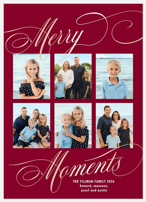 Scripted Elegance Holiday Photo Cards