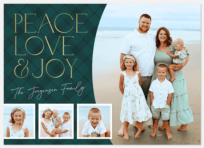 Rounded Collage Holiday Photo Cards