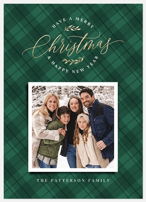 Polaroid and Plaid Holiday Photo Cards