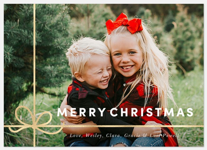 Corner Wrapping Holiday Photo Cards