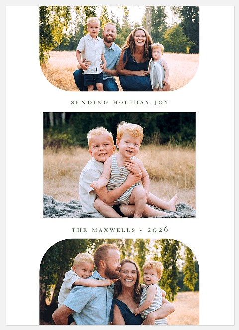 Modern Stack Holiday Photo Cards
