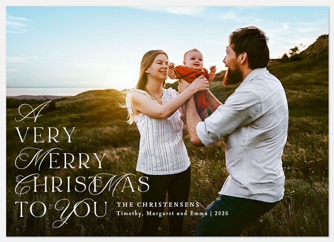 To You Holiday Photo Cards
