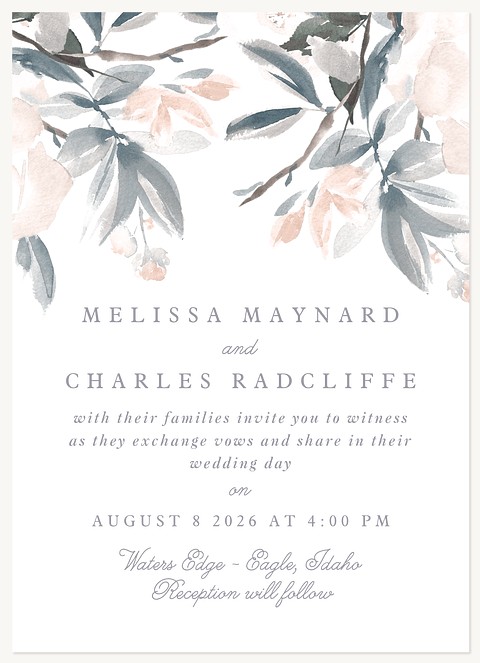 Frosted Blooms Wedding Invitations