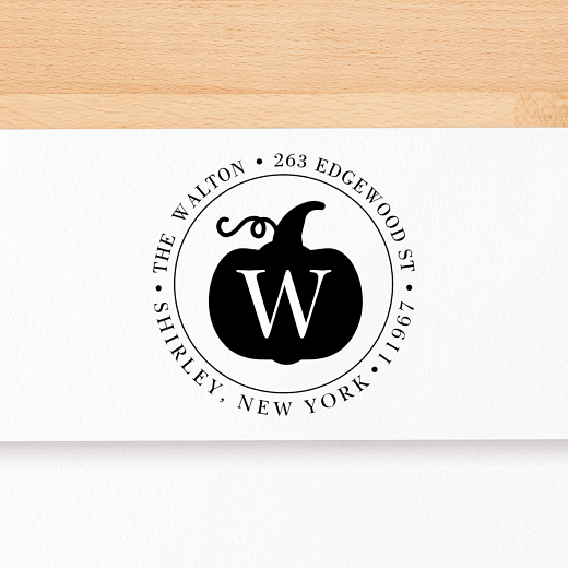 Pumpkin Monogram | Custom Rubber Stamps