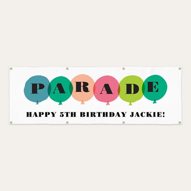 Parade Balloons Birthday Banner Custom Banners