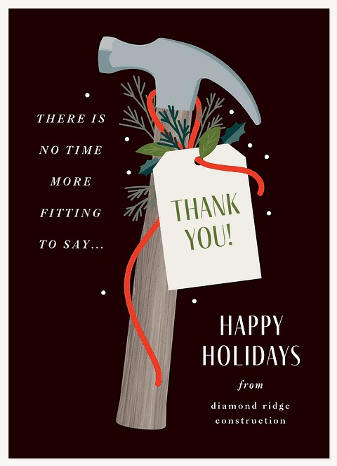 Festive Hammer Business Holiday Cards