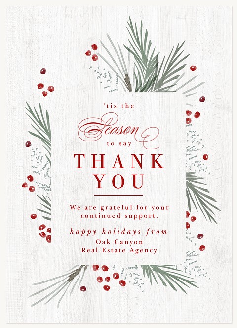 Woodland Pine Business Holiday Cards