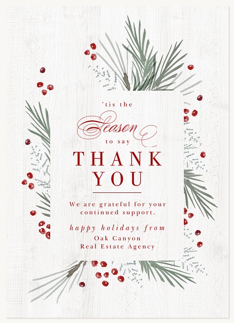 Woodland Pine Business Holiday Cards
