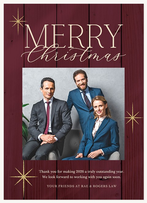 Glam Barndoor Business Holiday Cards
