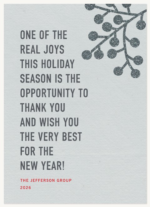 Modern Shimmer Business Holiday Cards