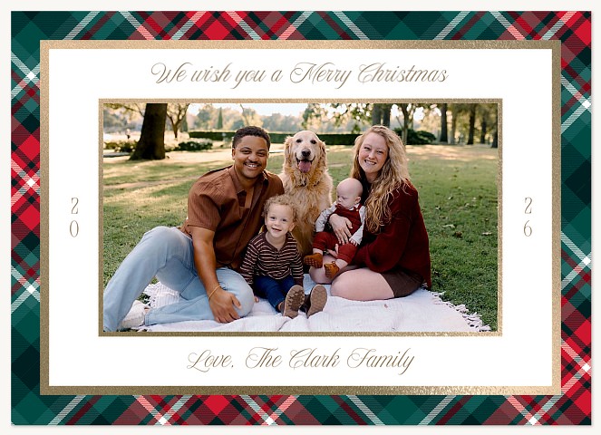 Festive Border Personalized Holiday Cards