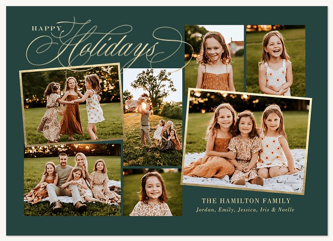 Graceful Collage Personalized Holiday Cards