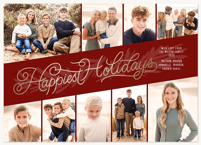At An Angle Personalized Holiday Cards