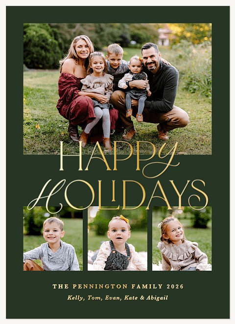 Merry Mixed Type Personalized Holiday Cards