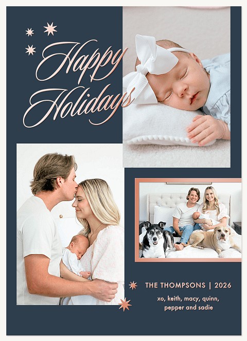 Star Bursts Personalized Holiday Cards