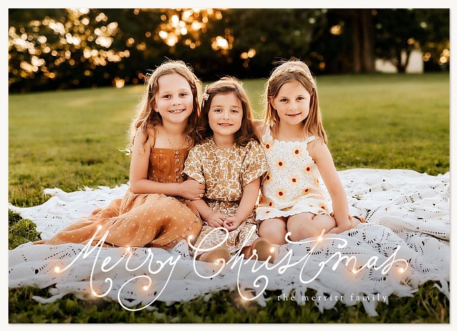 Shimmering Cheer Personalized Holiday Cards