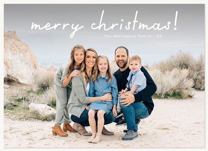 Cute Cursive Personalized Holiday Cards
