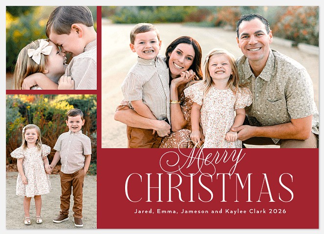 Charming Trio Holiday Photo Cards