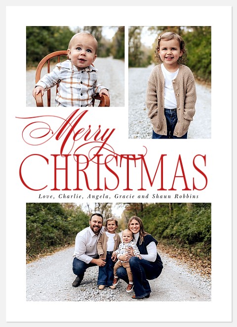 Timeless Christmas Holiday Photo Cards