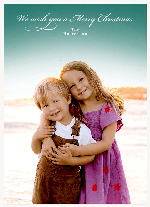Gradient Fade Personalized Holiday Cards