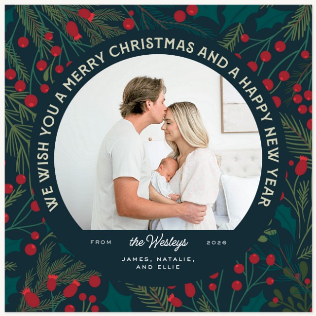 Botanicals Personalized Holiday Cards