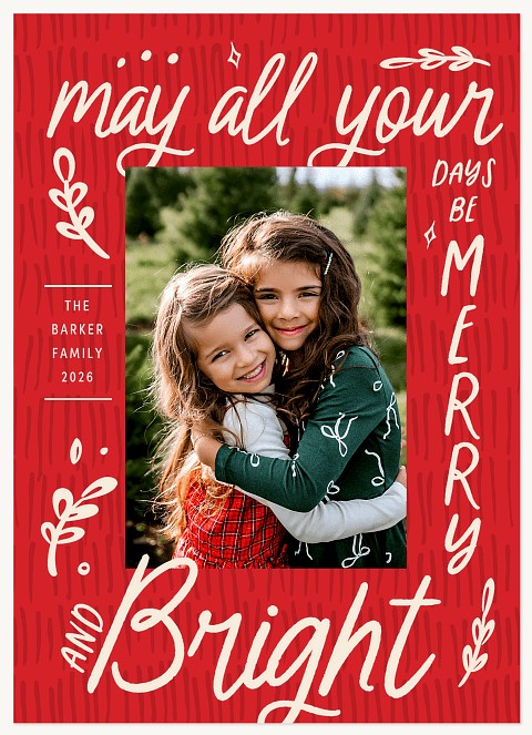 Holiday Scribble Personalized Holiday Cards