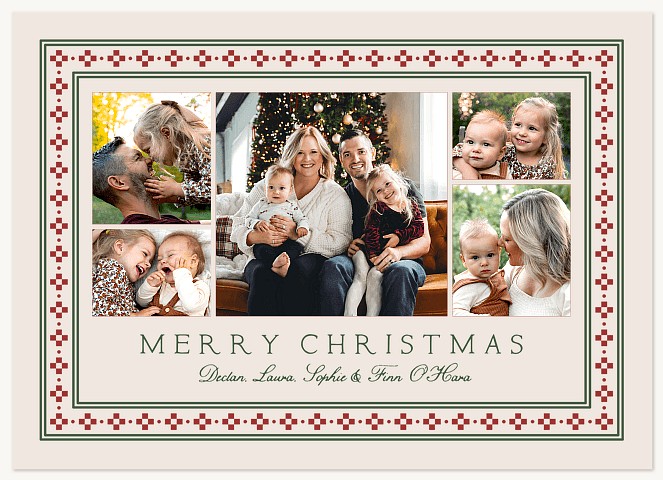 Trimmed Up Personalized Holiday Cards