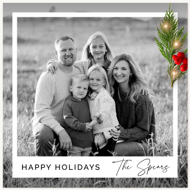 Spruce Glow Personalized Holiday Cards