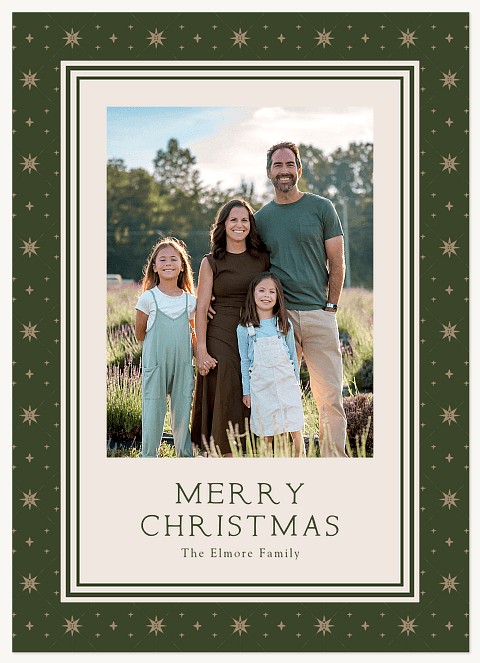 Starlit Frame Personalized Holiday Cards