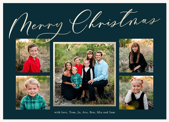 Multi Merry Personalized Holiday Cards