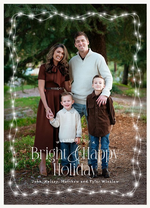 A Bright Holiday Personalized Holiday Cards