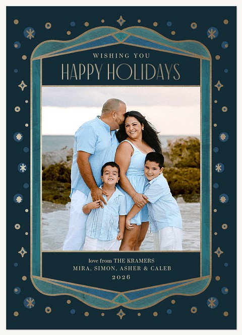 Capiz Frame Personalized Holiday Cards