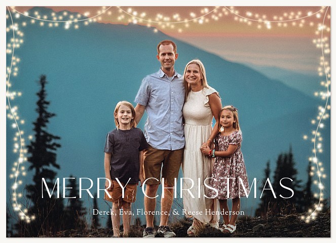 Fairy Light Personalized Holiday Cards
