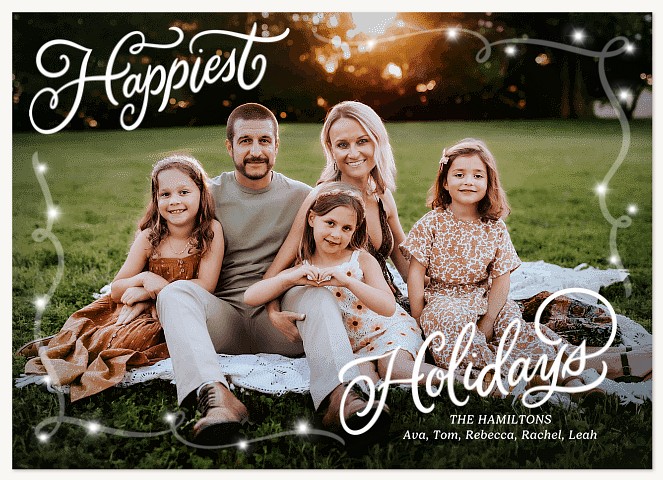 Whimsical Glow Personalized Holiday Cards
