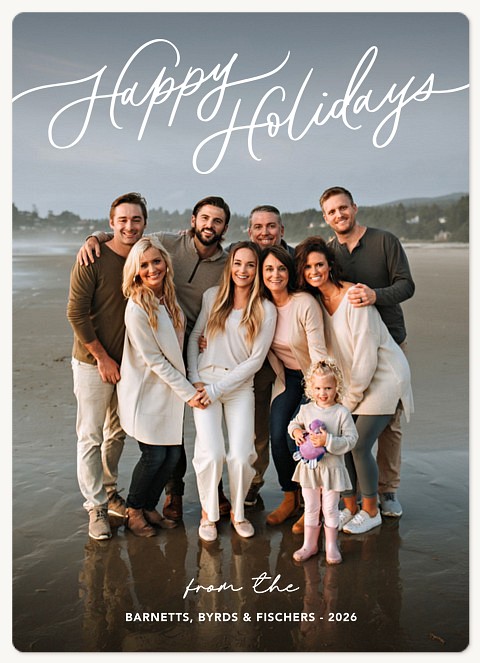 Scripted Text Holiday & Christmas Magnet Cards
