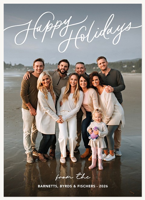Scripted Text Business Holiday Cards