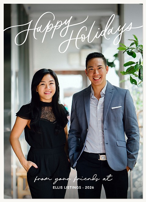 Scripted Text Business Holiday Cards