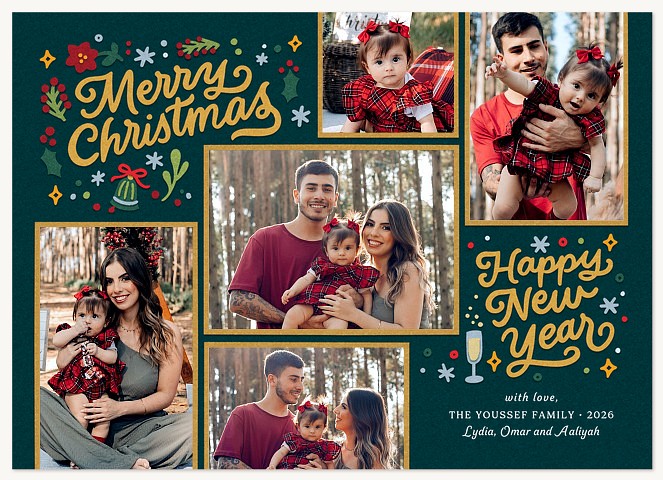Felted Greetings Personalized Holiday Cards